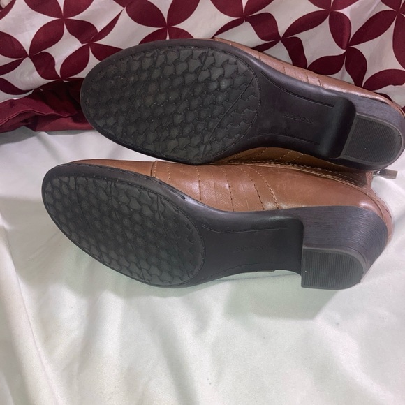 Rockport Womens Brynn Rouched Brown Ankle Boots Size 8 - Picture 5 of 5